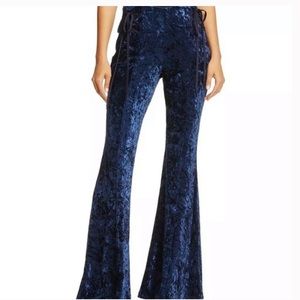 Band of Gypsies Blue Velvet Flares